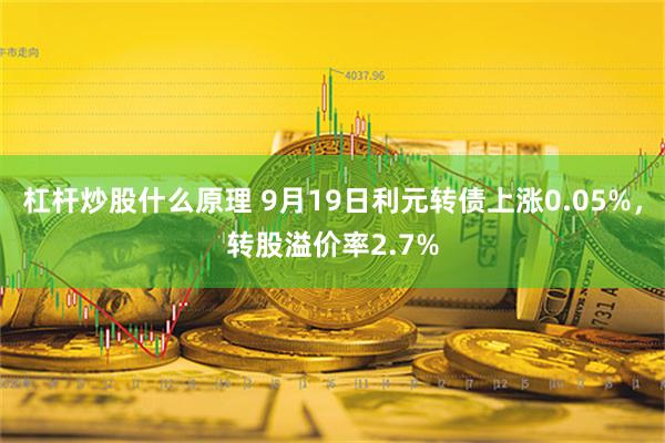 杠杆炒股什么原理 9月19日利元转债上涨0.05%，转股溢价率2.7%