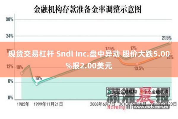 现货交易杠杆 Sndl Inc.盘中异动 股价大跌5.00%报2.00美元