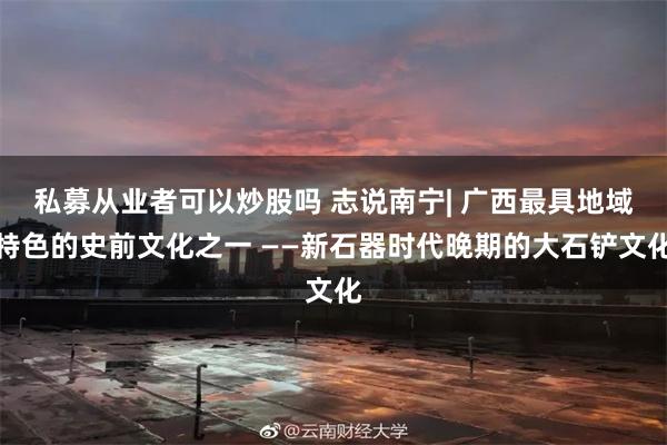 私募从业者可以炒股吗 志说南宁| 广西最具地域特色的史前文化之一 ——新石器时代晚期的大石铲文化